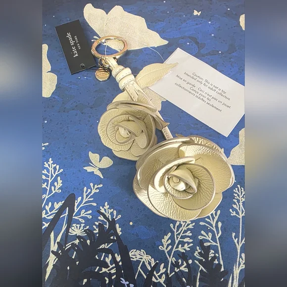 Kate Spade : Cashew MIL ,Floral Key / bag charm - Picture 3 of 4